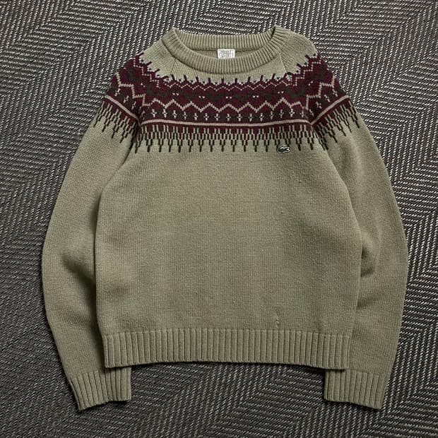 라코스테 에스닉 패턴 올드스쿨 니트o 4573