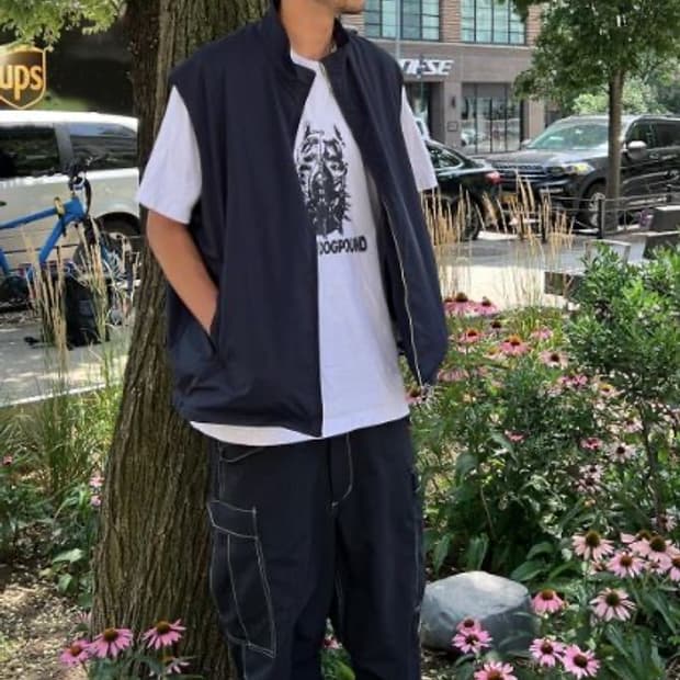 나나미카 집업 베스트 네이비 L