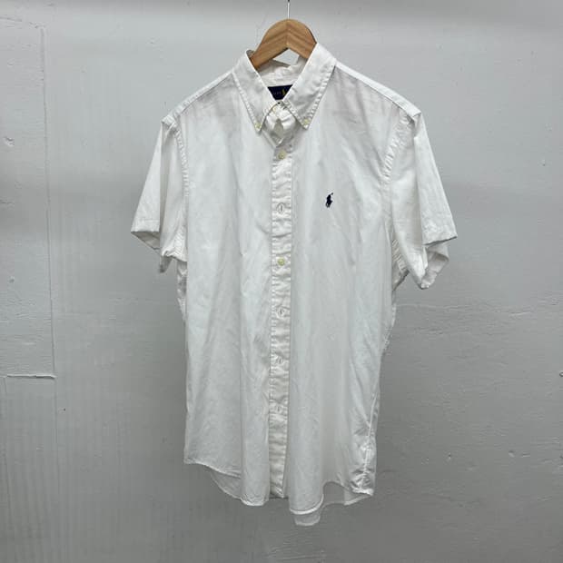 [108] POLO RALPH LAUREN WHITE 1/2 SHIRT