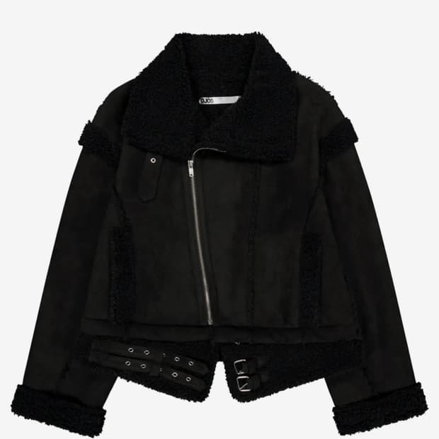 오호스 무스탕 블랙2 퍼 시어링 자켓