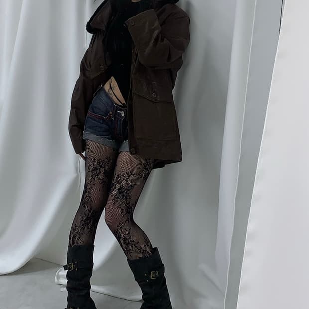 brown fur leather jacket