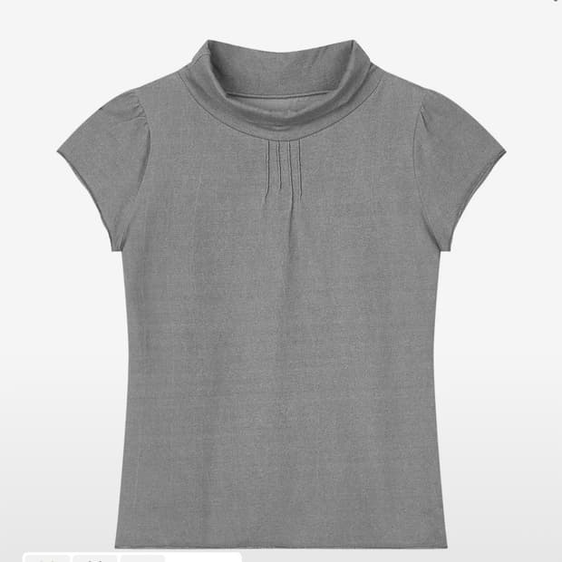 버터니 HALF-NECK PINTUCK SHORT SLEEVE T-SHI