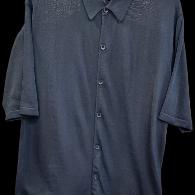 르메르 블랙 코튼 반팔 카라티 M