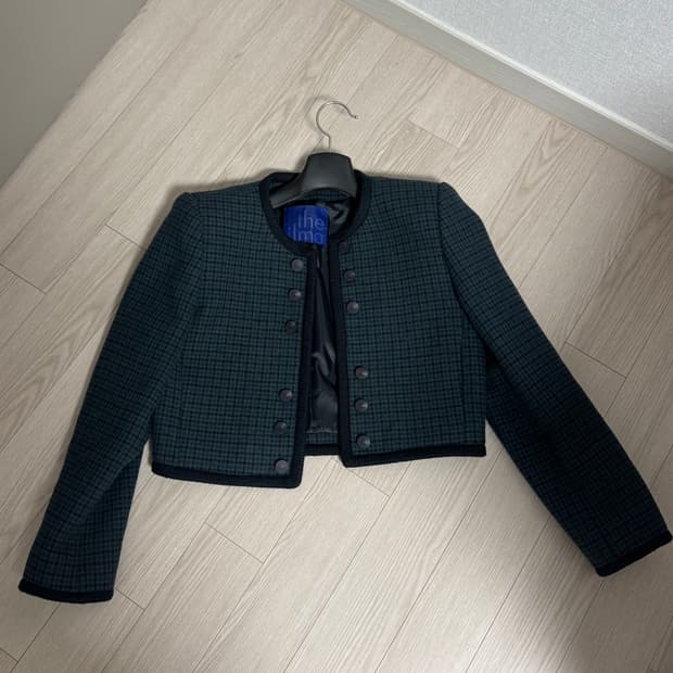 더일마 The ilma 체크 크롭 자켓