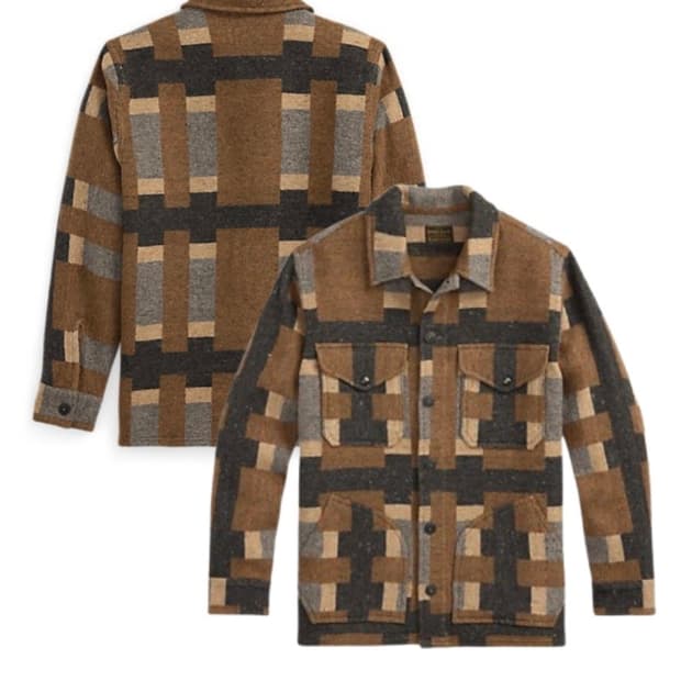 RRL 울 블렌드 자카드 셔츠 자켓 더블알엘