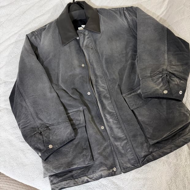 [4] 25FW 오라리 코튼 덕 블루종 블랙