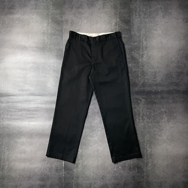 DICKIES 디키즈874 빈티지 블랙 코튼 워크 팬츠 A00826