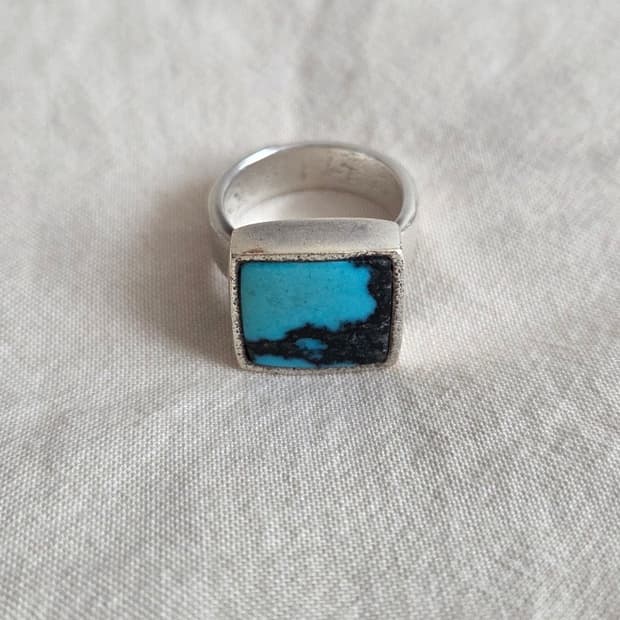 Harpo paris 터키석 실버 반지