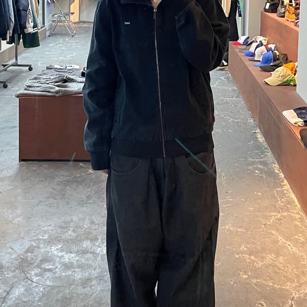 리바이스 레드탭 자수 블랙 블루종 자켓 H949