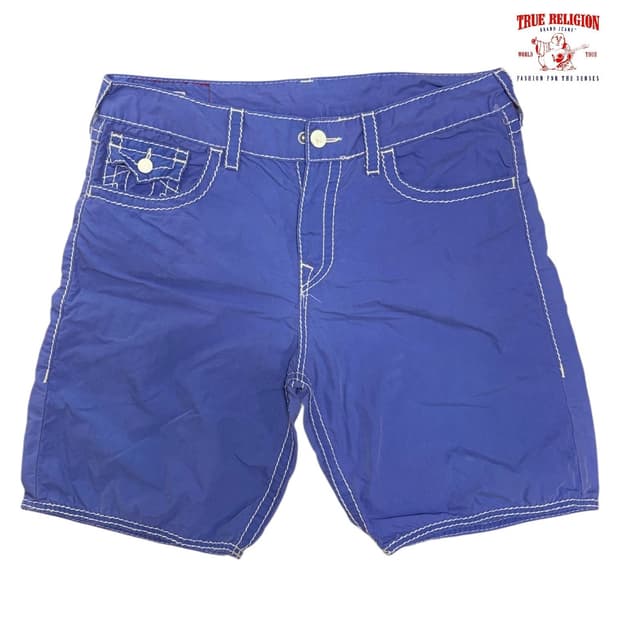 True Religion blue shorts (초희귀)