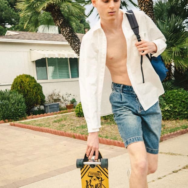 UCLA 옥스포드 긴팔 셔츠 블루 새상품 