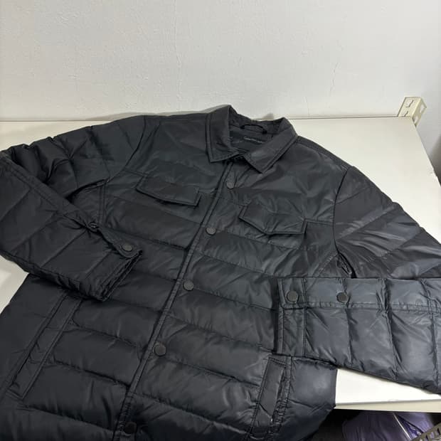 M 95 켈빈클라인 블랙 덕다운 패딩셔츠점퍼