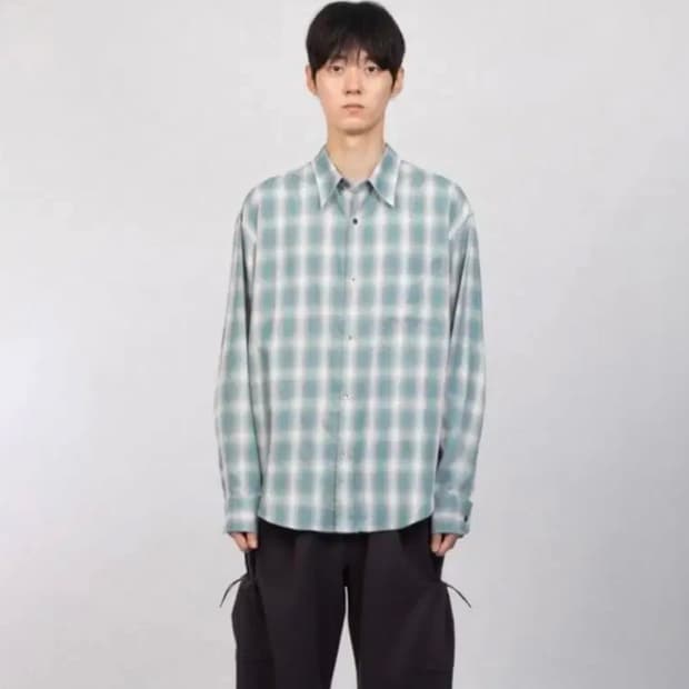 마티스 더 큐레이터 옴브레 체크셔츠