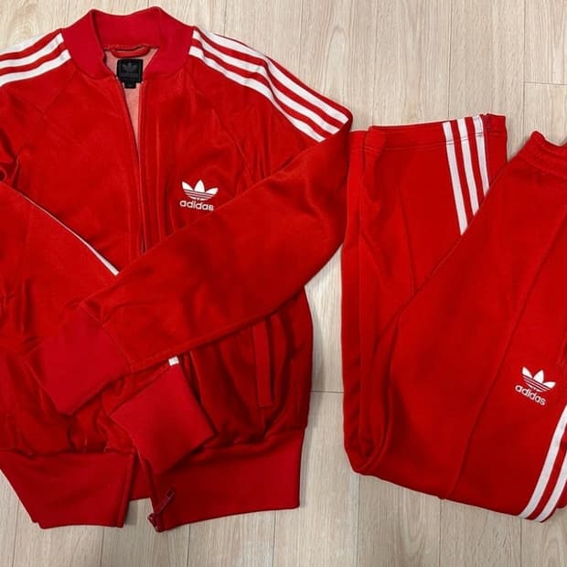 아디다스 올드스쿨 트랙져지셋업 레드 M