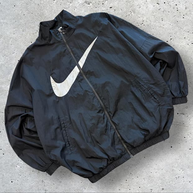[L] 나이키 우븐 빅스우시 바람막이 자켓 블랙 C492