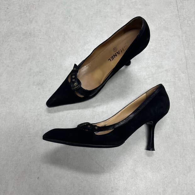 빈티지 샤넬 포인티드 토 힐