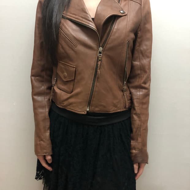 빈티지 브라운 양가죽 자켓