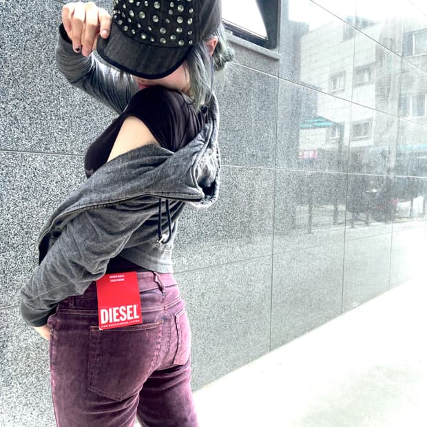 'DIESEL' mixed-fabric pants