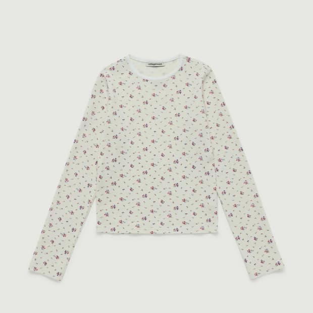 카티지하우스 플라워 와플 티셔츠 M