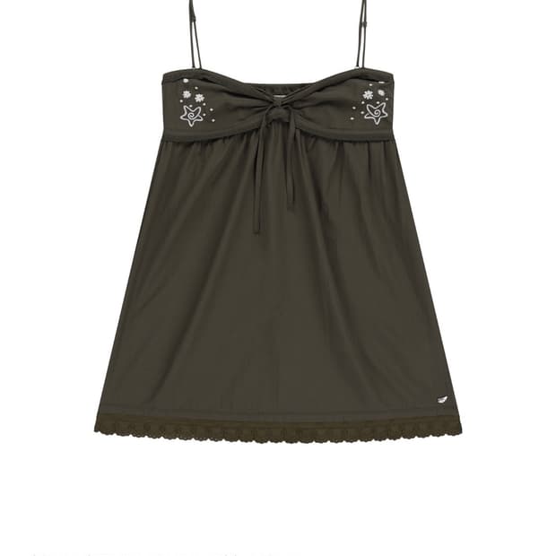 코이세이오 SOLAR STITCH MINI DRESS BROWN