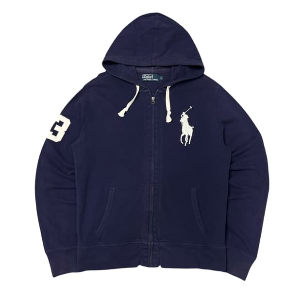 (L) 폴로 랄프로렌 빅포니 후드집업 네이비