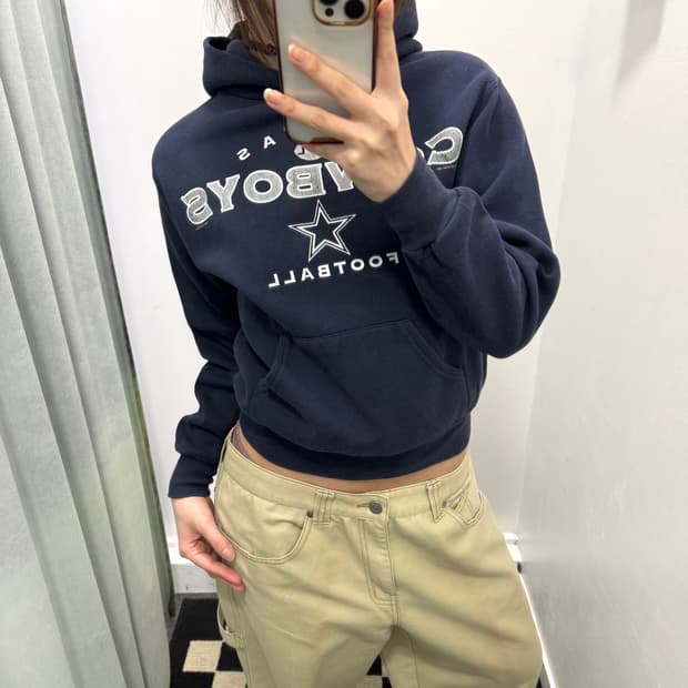 Lee 네이비 프린팅 후드티