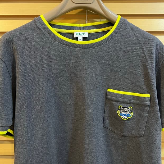 겐죠 KENZO 남성 차콜그레이 라운드티셔츠 PK티셔츠