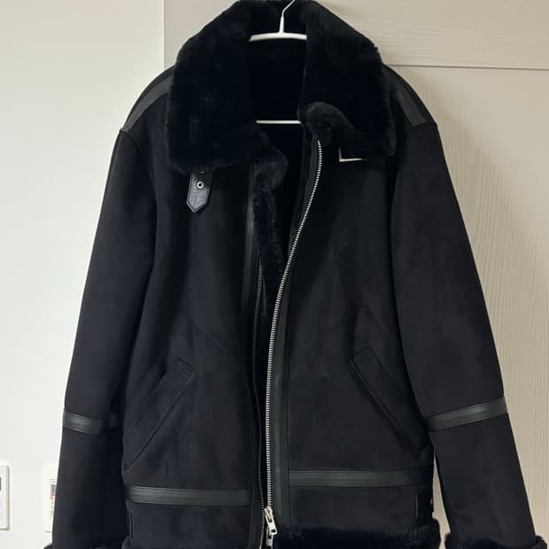 도프제이슨 스웨이드 무스탕 블랙M