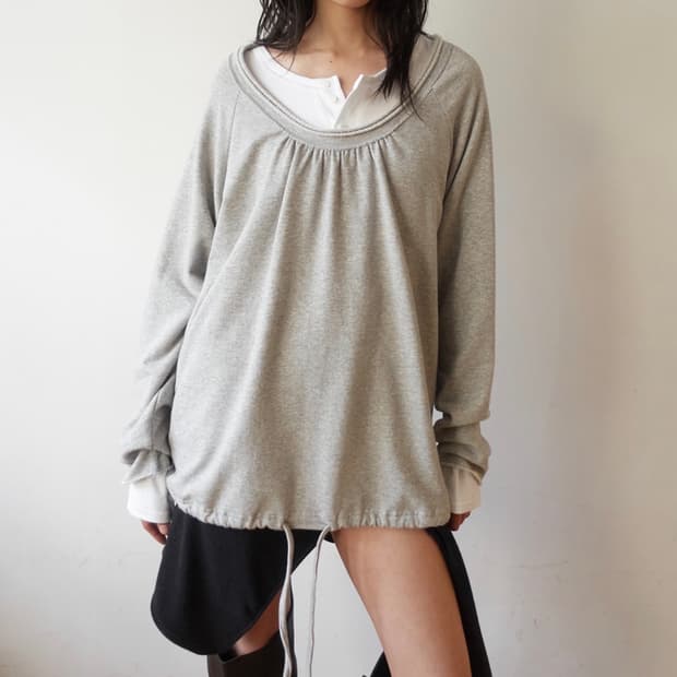 Cerric 라운드 헴 스트링 탑 Round Hem String Top