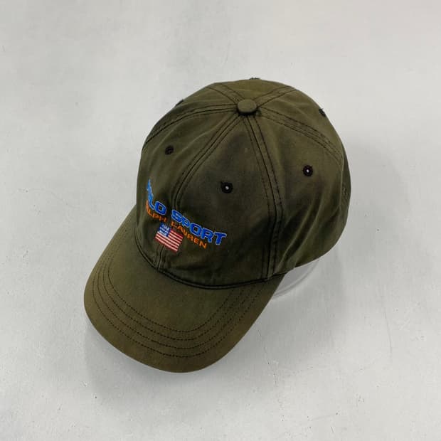 90s 빈티지 폴로 스포츠 페이딩 캡