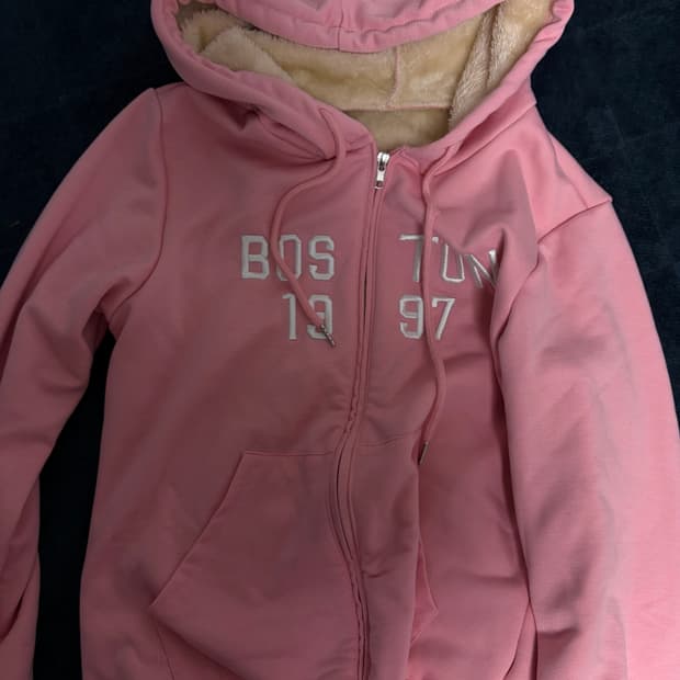 핑크 후드집업 