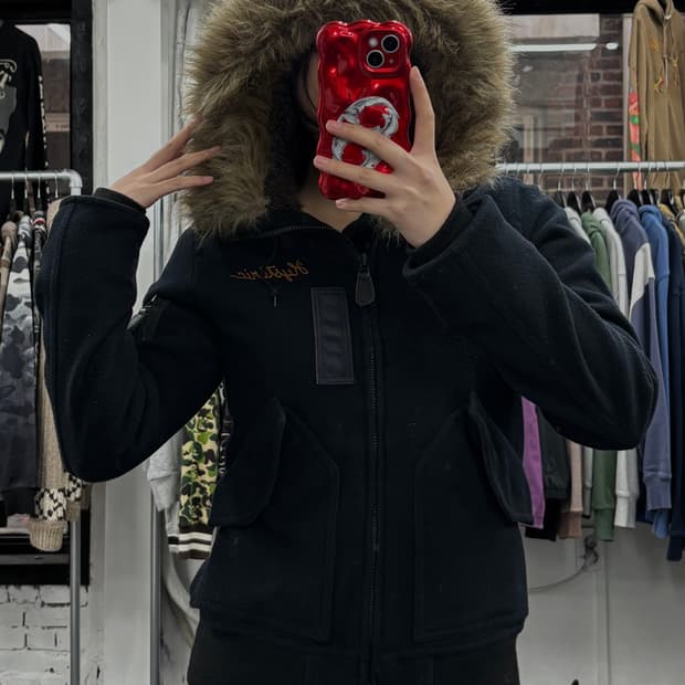 히스테릭 글래머 N2B 퍼후드 자켓