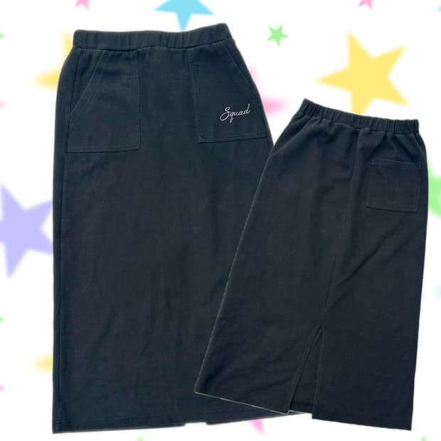 레터링 트레이닝 롱 스커트 스포티 그런지 데일리 일본 빈티지