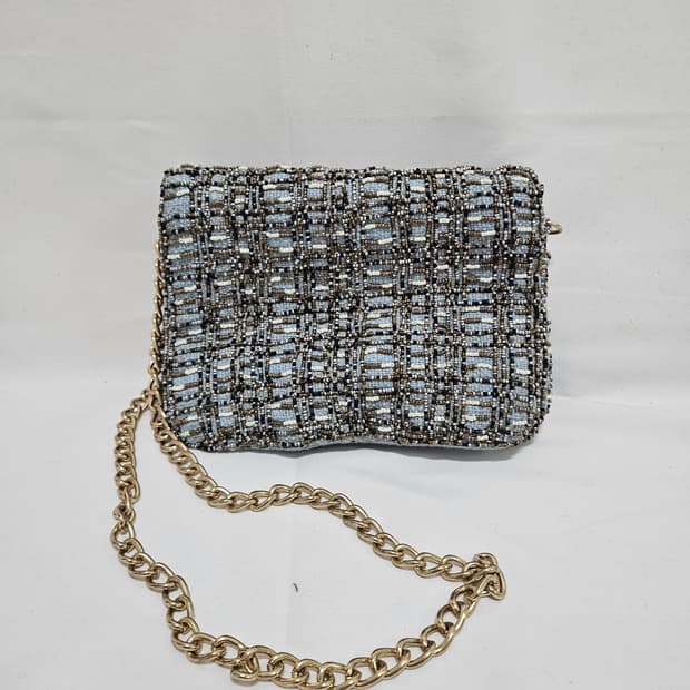 자라 트위드 체인 크로스백