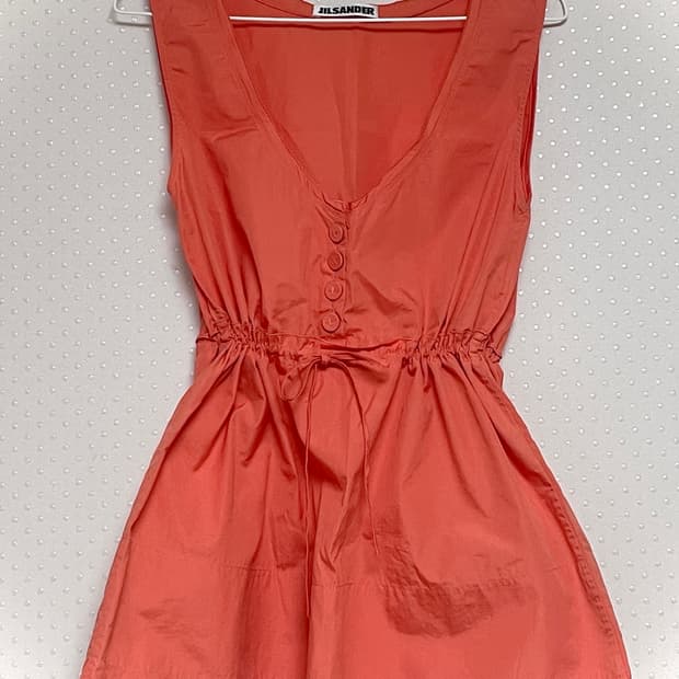 Jil sander 질샌더 셔링 브이넥 슬리브리스 탑 36