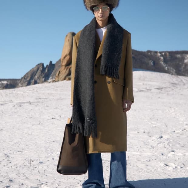 STU 더블 코트 카멜