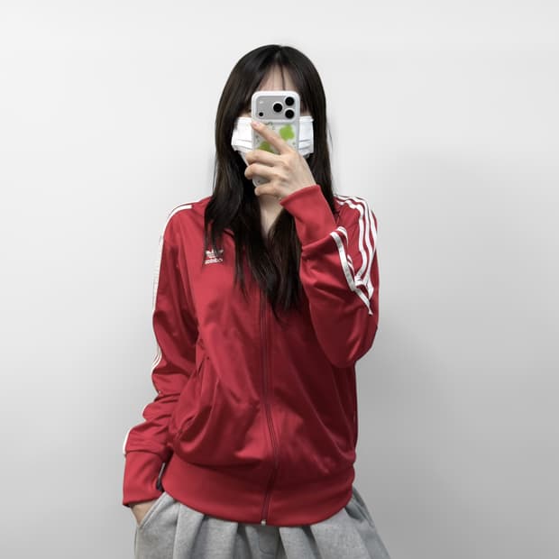 아디다스 파이어버드 트랙탑 져지 레드