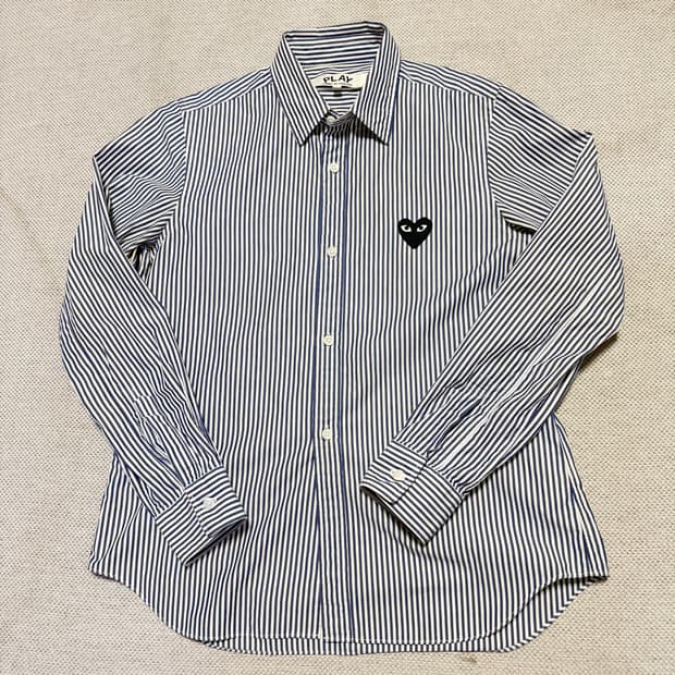 꼼데가르송 블랙와팬 스트라이프 셔츠 (국내탭)