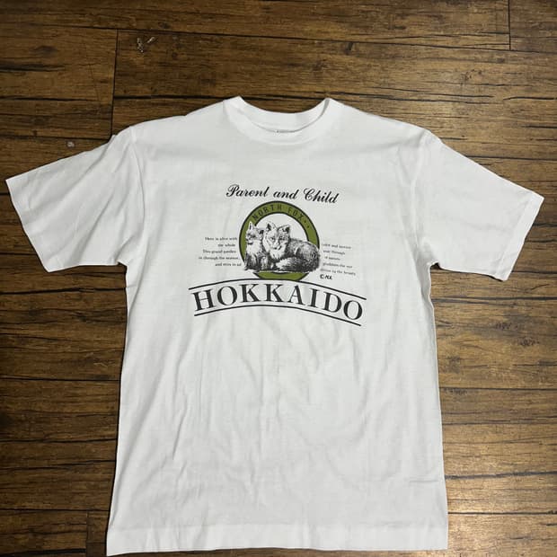 HOKKAIDO da Bear 여우 그래픽 일본티셔츠 새제품 M