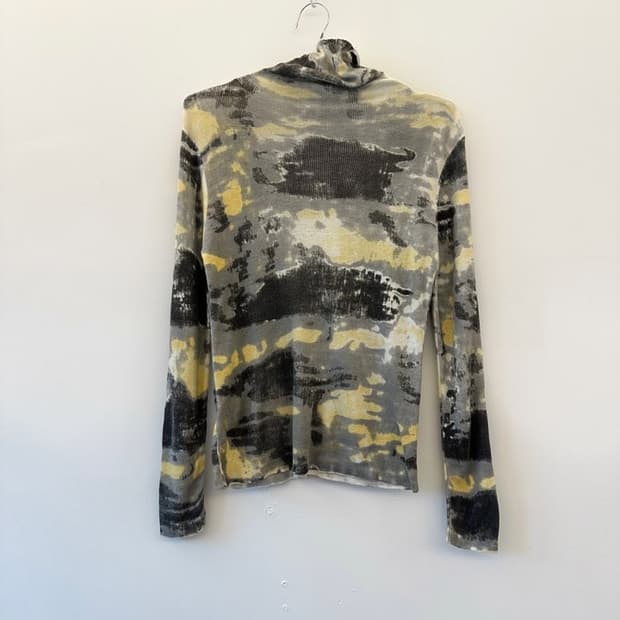 Forest print high neck top