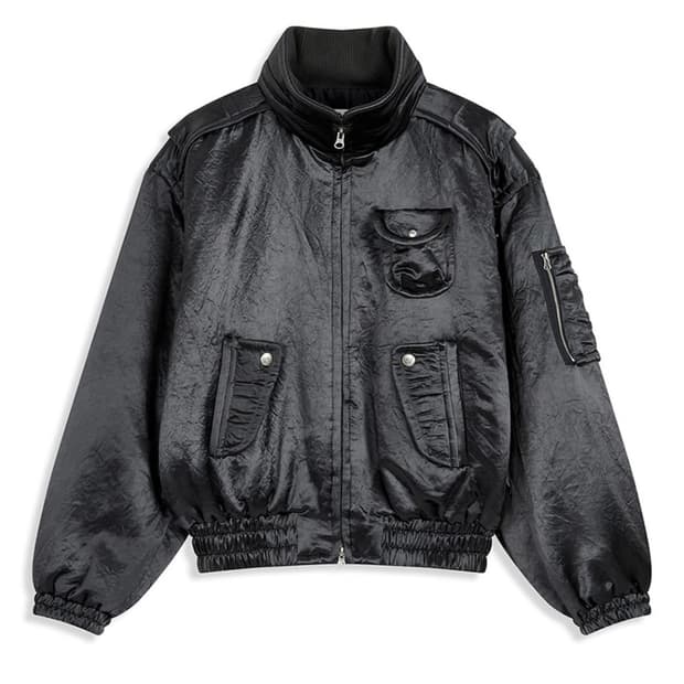 구합니다!!) 오픈와이와이 새틴 카고 봄버 자켓 s