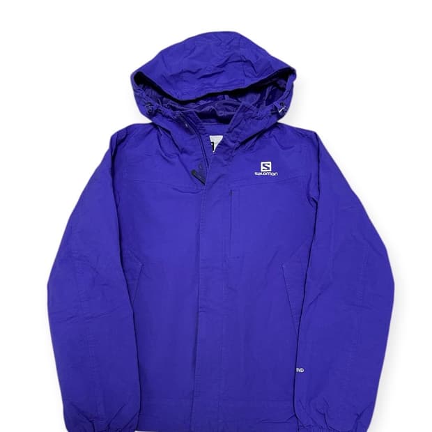 살로몬 로고 퍼플 바람막이