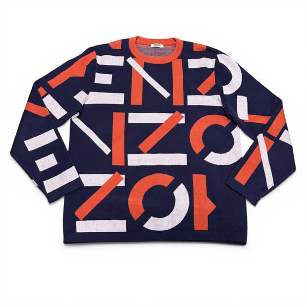 95 겐조 KENZO 패턴 자카드니트