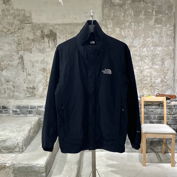 노스페이스 블랙 하이벤트 벨크로 나일론 자켓