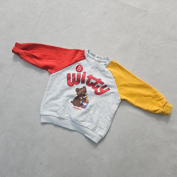 100 베베드피노 키즈 위티베어 맨투맨 0401Y