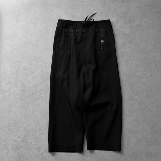 준야와타나베 버튼 울 크롭팬츠