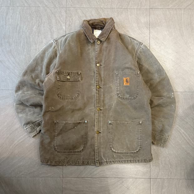 칼하트 정품 C02 브라운 덕 초어 자켓 