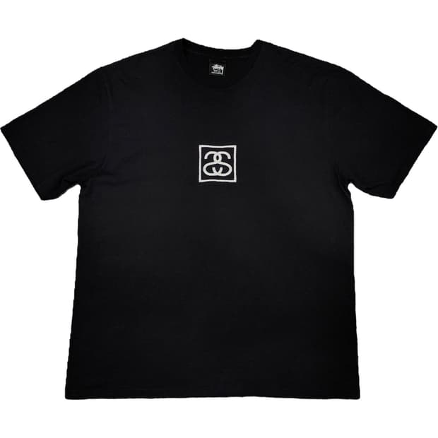 STUSSY 스투시 스퀘어드 로고 반팔티 L