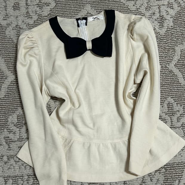 빈티지 왕리본 로걀 탑 블라우스 히메갸루 모리걸