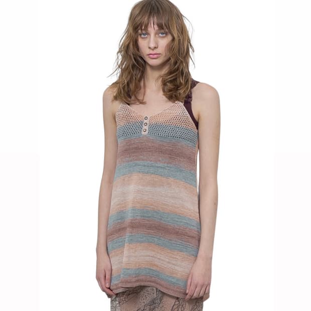 [F]퍼버즈 26ss 멀티 컬러 니트 원피스/베이지